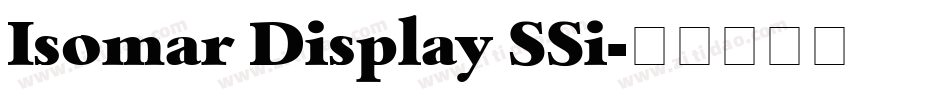 Isomar Display SSi字体转换